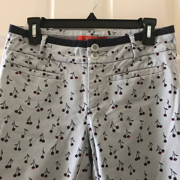 EUC ANTHROPOLOGIE CARTONNIER CHERRY PRINT PANTS 🍒 - Picture 2 of 8